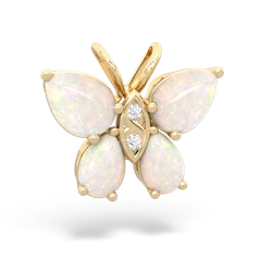 Opal Butterfly 14K Yellow Gold pendant P2215