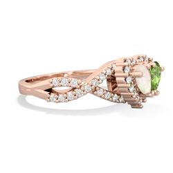 Opal Diamond Twist 'One Heart' 14K Rose Gold ring R2640HRT