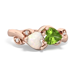 Opal Floral Elegance 14K Rose Gold ring R5790