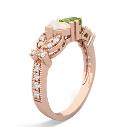 Opal Diamond Butterflies 14K Rose Gold ring R5601