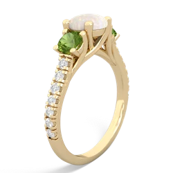 Opal Pave Trellis 14K Yellow Gold ring R5500