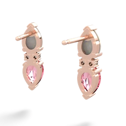 Opal Bowtie Drop 14K Rose Gold earrings E0865