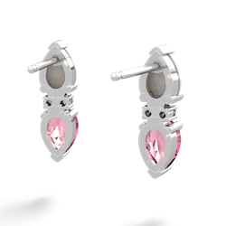 Opal Bowtie Drop 14K White Gold earrings E0865