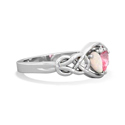 Opal Celtic Love Knot 14K White Gold ring R5420