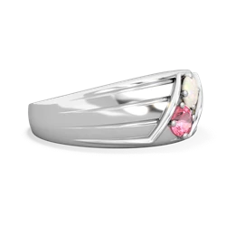 Opal Men's Streamline 14K White Gold ring R0460