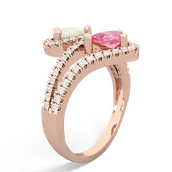 Opal Diamond Dazzler 14K Rose Gold ring R3000