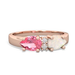 Opal Pear Bowtie 14K Rose Gold ring R0865