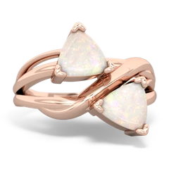 Opal Split Band Swirl 14K Rose Gold ring R2341