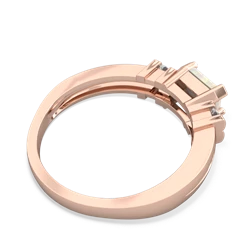 Opal Art Deco East-West 14K Rose Gold ring R2590