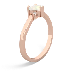 Opal Delicate Heart 14K Rose Gold ring R0203