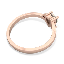 Opal Delicate Heart 14K Rose Gold ring R0203