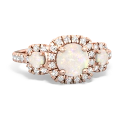 Opal Regal Halo 14K Rose Gold ring R5350