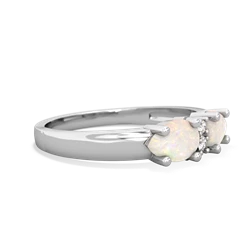 Opal Pear Bowtie 14K White Gold ring R0865