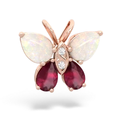 Opal Butterfly 14K Rose Gold pendant P2215