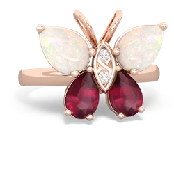 Opal Butterfly 14K Rose Gold ring R2215