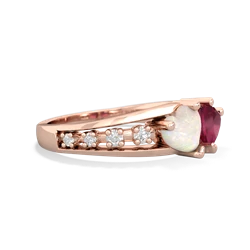 Opal Heart To Heart 14K Rose Gold ring R3342