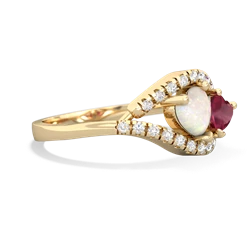 Opal Mother And Child 14K Yellow Gold ring R3010