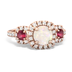 Opal Regal Halo 14K Rose Gold ring R5350