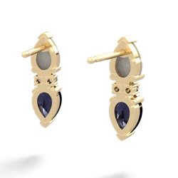 Opal Bowtie Drop 14K Yellow Gold earrings E0865