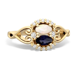 Opal Love Nest 14K Yellow Gold ring R5860