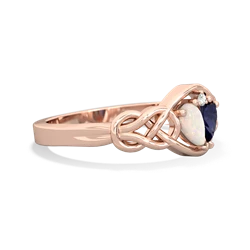 Opal Celtic Love Knot 14K Rose Gold ring R5420