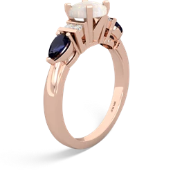 Opal 6Mm Round Eternal Embrace Engagement 14K Rose Gold ring R2005