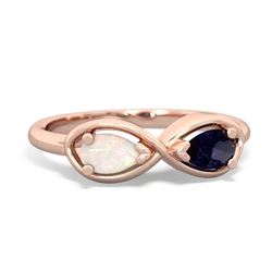 Opal Infinity 14K Rose Gold ring R5050