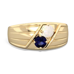 Opal Men's Streamline 14K Yellow Gold ring R0460