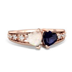 Opal Heart To Heart 14K Rose Gold ring R3342