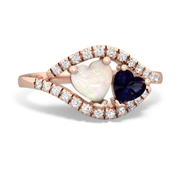 Opal Mother And Child 14K Rose Gold ring R3010