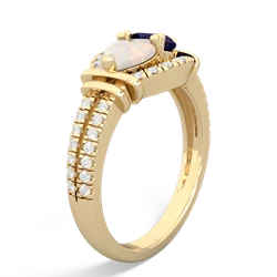 Opal Art-Deco Keepsake 14K Yellow Gold ring R5630