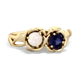 Opal Rose Garden 14K Yellow Gold ring R5510