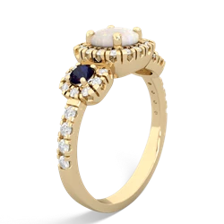 Opal Regal Halo 14K Yellow Gold ring R5350