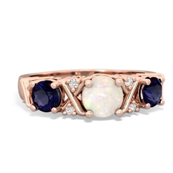 Opal Hugs And Kisses 14K Rose Gold ring R5016