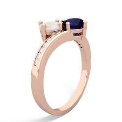 Opal Channel Set Two Stone 14K Rose Gold ring R5303