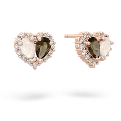 Opal Halo 14K Rose Gold earrings E7008