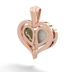 Opal Two Become One 14K Rose Gold pendant P5330