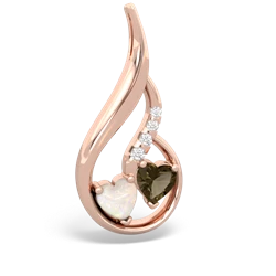 Opal Keepsake Curves 14K Rose Gold pendant P5450