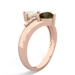 Opal Heart To Heart 14K Rose Gold ring R2064