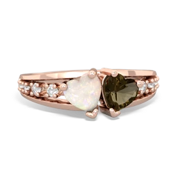 Opal Heart To Heart 14K Rose Gold ring R3342