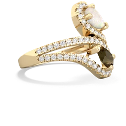 Opal Diamond Dazzler 14K Yellow Gold ring R3000