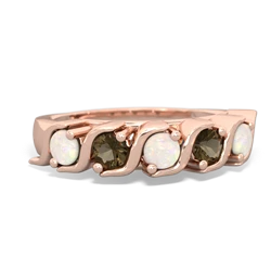 Opal Anniversary Band 14K Rose Gold ring R2089