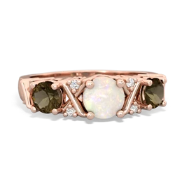 Opal Hugs And Kisses 14K Rose Gold ring R5016