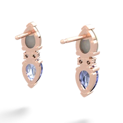 Opal Bowtie Drop 14K Rose Gold earrings E0865