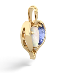 Opal Two Become One 14K Yellow Gold pendant P5330