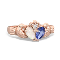 Opal 'Our Heart' Claddagh 14K Rose Gold ring R2388