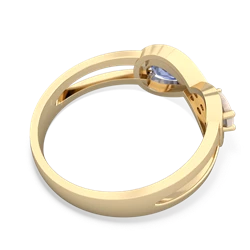 Opal Diamond Infinity 14K Yellow Gold ring R5390