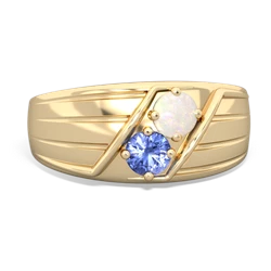 Opal Men's Streamline 14K Yellow Gold ring R0460