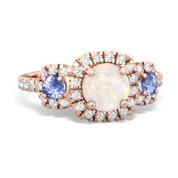 Opal Regal Halo 14K Rose Gold ring R5350