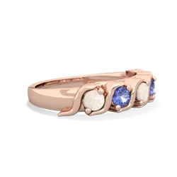 Opal Anniversary Band 14K Rose Gold ring R2089